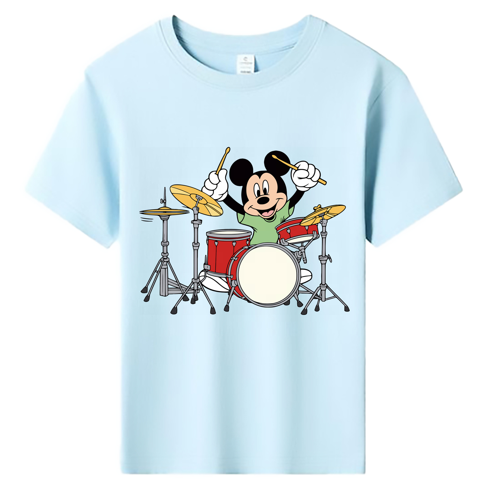 （画像用） ミッキーマウス Mickey Mouse 綿100％キッズTシャツ（フロントプリント）